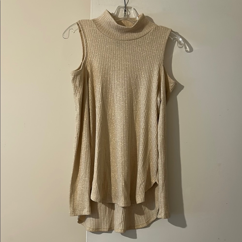Bobeau Top, Tan Shimmery